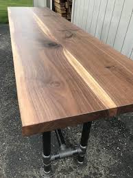 Black Walnut Slab Countertop Butcher Block Tabletop Only Etsy Walnut Dining Table Dining Table Walnut Table