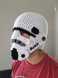 Storm Trooper Star Wars Helmet Hat Youth Boy Or By Honeysgoods Crochet Mens Hat Star Wars Crochet Crochet Projects For Men
