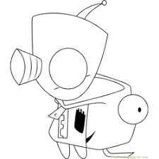 Make a coloring book with invader zim for one click. Invader Zim Coloring Pages For Kids Printable Free Download Coloringpages101 Com