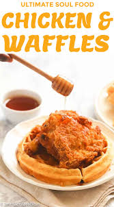 Sweet, crunchy belgian waffles with crispy, juicy chicken and topped with spicy syrup. Chicken And Waffles Immaculate Bites
