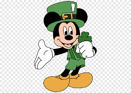 Mickey Mouse Saint Patrick S Day Minnie Mouse The Walt Disney Company Patrick S St Patrick Green Background Spring Png Pngegg