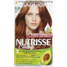 • visible even on dark hair. Garnier Nutrisse Permanente Haarfarbung 6 34 Dunkel Natur Rot Ebay