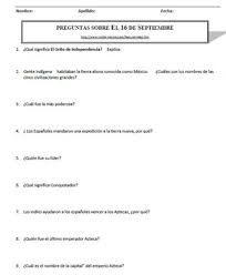 A sólo 11 días de celebrar un año más de nuestra independencia en. 16 De Septiembre Coloring Worksheets Teaching Resources Tpt