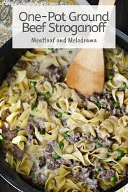 One Pot Ground Beef Stroganoff Recipe Ground Beef Stroganoff Easy Meat Recipes Ground Beef