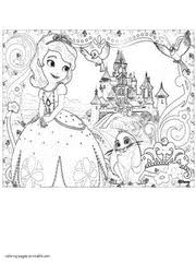 Download and print these cartoon, princess sofia coloring pages for free. Sofia The First Coloring Pages Disney Princess Book