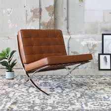 All orders shipped within 24 hours! Barcelona Chair Cognac Mies Van Der Rohe Furnpact