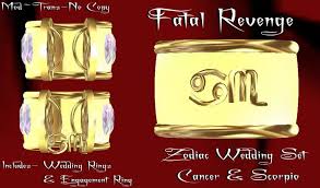 We did not find results for: Second Life Marketplace Fatal Revenge Zodiac Collar Wedding Ring Set Cancer Scorpio Gold Promo Sale