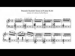 Sonata in d minor, k 9, l 413no. Scarlatti Sonata In D Minor K 141 With Free Sheet Music Youtube