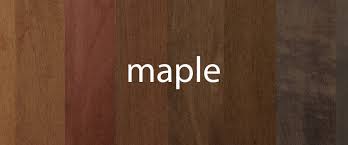 Bona stain on maple (ebony, aged oak, spice brown, cocoa, and duraseal antique brown). Maple Stain Samples Freedom Valley Cabinets