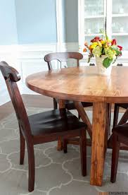 Love this space saving diy drop leaf dining table from 'small space designer'. Round Trestle Dining Table Free Diy Plans Rogue Engineer