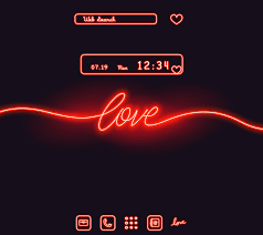 Cool Wallpaper Neon Love Theme For Android Apk Download