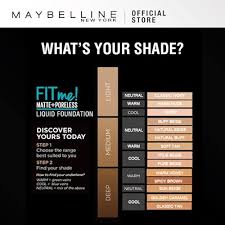 Maybelline Fit Me Matte Poreless Foundation 4 Shades