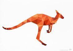 Polygon Kangaroo Google Search Google Kangaroo Polygon Search Kangaroo Art Polygon Art Geometric Art