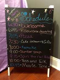 What A Great Way To Stay On Track At Any Party Especially A Sleep Over Birthday Party Birthday Party For Teens Slumber Party Birthday Girls Sleepover Party