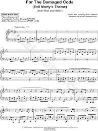 For example, when the instruction to coda is written the player is expected to continue playing from where the coda symbol is located on the sheet. Sheet Music Boss For The Damaged Coda Evil Morty S Theme Sheet Music Piano Solo In C Minor Download Print Sku Mn0183287