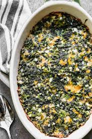 Cheesy Baked Spinach Casserole Cooking For Keeps Recipe Spinach Casserole Spinach Side Dish Casserole Cooking