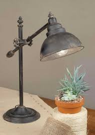 Adjustable Swing Arm Task Lamp Farmhouse Lamps Rustic Lamps Rustic Desk