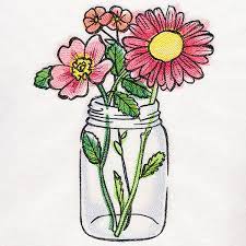 Faith mason jar applique design machine embroidery design. Blooming Mason Jar Urban Threads Unique And Awesome Embroidery Designs