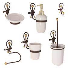 Ferro battuto a canicattini bagni | trova su virgilio gli indirizzi, i numeri di telefono ed informazioni di tutte le aziende e i professionisti per ferro battuto a canicattini bagni. Kit Accessori Bagno A Muro In Ferro Battuto E Ceramica Arredo Classico