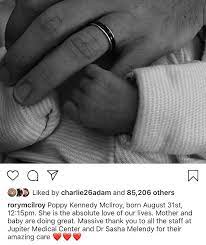 Rory mcilroy and erica stoll are perfect for each other. Rory Mcilroy And Wife Erica Stoll Welcome First Child Poppy Kennedy Oltnews