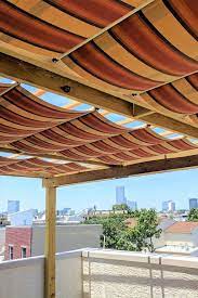 Striped Fabric Shades In Philadelphia Pa Fabric Shades Patio Shade Patio Shade Covers