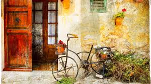 Check out this fantastic collection of retro 4k wallpapers, with 86 retro 4k background images for your desktop, phone or tablet. Wallpaper Bicycle Vintage Old House 8k Art Wallpaper Download High Resolution 4k Wallpaper