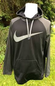 Black And Grey Nike Hoodie Mens Nike Black Gray Stadium Hoodie Dry Fit Training Pullover Sweatshirt Xl Euc Nike Hoodie Black Nikes Nike Men Hoodies