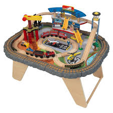 Kidkraft Transportation Station Train Set Table Train Set Table Wood Train Train Set
