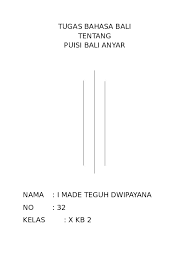 Kumpulan Contoh Puisi Bali Contoh Kumpulan Puisi Baru Terbaik