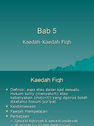 date ctu211 konsep asas qawaid fiqhiyyah menurut sheikh izzuddin abd. Bab 5 Kaedah Kaedah Fiqh