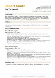 Example of resume to apply job in philippines. Food Technologist Resume Samples Qwikresume