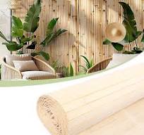 Bamboo Wall Panels for Interior Wall Decor（48"H x 96"L）Natural Wainscoting  Panels Wall Paneling for Living Room Decor, Tiki Bar,Kitchen,Ceiling Tiles,  ...