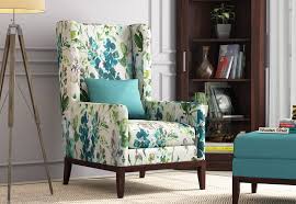 Maybe you would like to learn more about one of these? Buy Joan Wingback Chair Cotton Aqua Flower Online In India Wooden Street