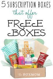 5 Subscription Boxes That Offer Free Boxes The Box Mom Urban Angels Free Boxes Subscription Boxes Box