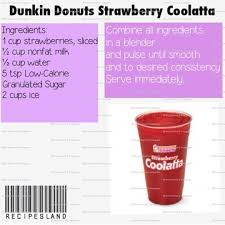 Dunkin Donuts Strawberry Coolatta Strawberry Donuts Dunkin Donuts Dunkin Donuts Recipe