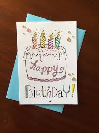 Birthday Cake Easy Birthday Card Drawing Ideas Https Www Etsy Com Shop Sonyajaefedele Birthday Card Drawing Birthday Cards Diy Creative Birthday Cards