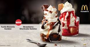 Mcdonald S Testing New Turtle Brownie And Strawberry Shortcake Sundaes Brand Eating