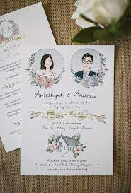 9 Beautiful Hand Illustrated Wedding Invites Kartu Undangan Pernikahan Buku Tamu Pernikahan Kartu Pernikahan
