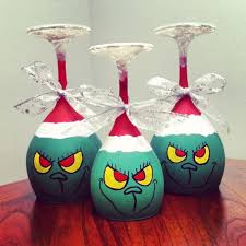 Christmas Wine Glass Candle Holders
