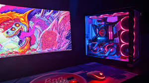 Coral Red X Ocean Blue Gamingpc 8k uhd tv 16:9 ultra high definition 2160p 1440p 1080p 900p 720p ;