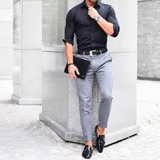 Black And Grey Combination Dress For Men Men Fashion Look In Black And Grey Colors Combination 2019 Formal Men Outfit Mens Outfits Stylish Men