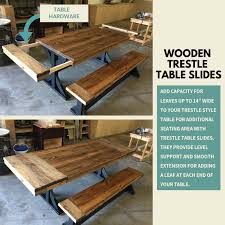 Wooden Trestle Table Extension Slides Diy Dining Room Table Diy Farm Table Trestle Table