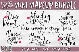 This free svg is exactly what you need to add to a blank canvas pouch to create a diy makeup bag! Makeup Svg Bundle Cosmetic Svg Bundle 97460 Svgs Design Bundles