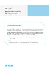 Types of appendix content include the following: Appendix 3 Example Of Post Workshop Knowledge Evaluation