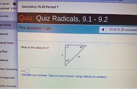 Zoe samuel 6 min quiz sewing is one of those skills that is deemed to be very. Solved Martin Untu Geometry 19 20 Period 7 Ourses Quiz Chegg Com