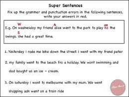 Great Worksheet For Practising Grammar Spelling And Punctuation Fix Up The Sentences To Make Sure They Look Right Sentences Grammar And Punctuation Grammar