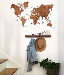 Mapa do mundo e seus maiores países. Mapas Mundi De Madeira Na Parede 3d Cool Mania