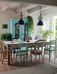 Using Different Styles To Make The Whole Look Casual Dining Rooms Dining Room Lighting Farmhouse Dining Room