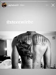 In jesus name i play oh yeah i'm from the lou linktr.ee/jaytatum0. Celtics News Jayson Tatum Unveils Epic New Back Tattoo