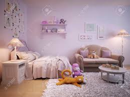 Beeindruckende ideen couch für kinderzimmer und schöne bilder von sofa fur kinderzimmer medium size of sofa online couch fa 1 4 r sehr schön herausragende inspiration kinderzimmer sofa malerei sofa nursery: Kinderzimmer Im Klassischen Stil Mit Einem Bequemen Kinderbett Und Einem Sofa Mit Kissen 3d Ubertragen Lizenzfreie Fotos Bilder Und Stock Fotografie Image 47269677